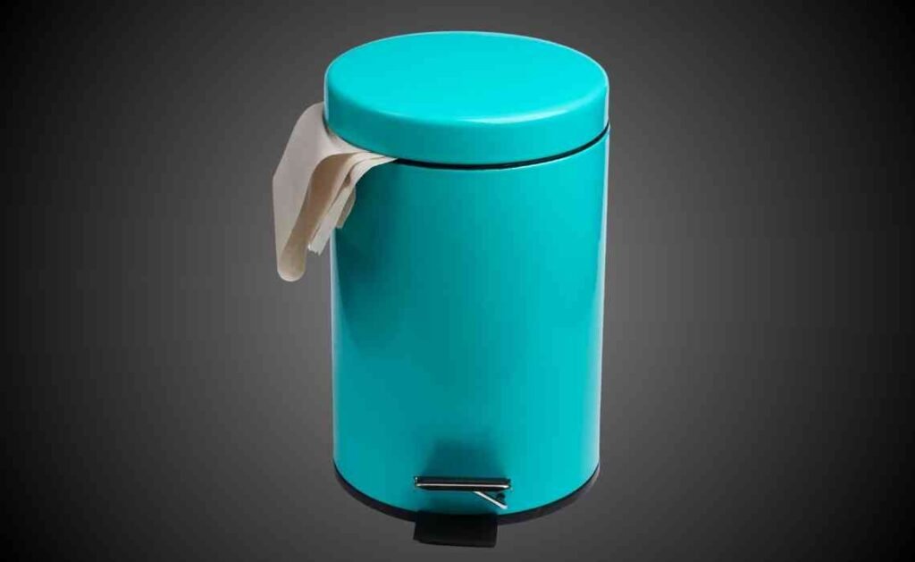 colorful dustbins for bathrooms
