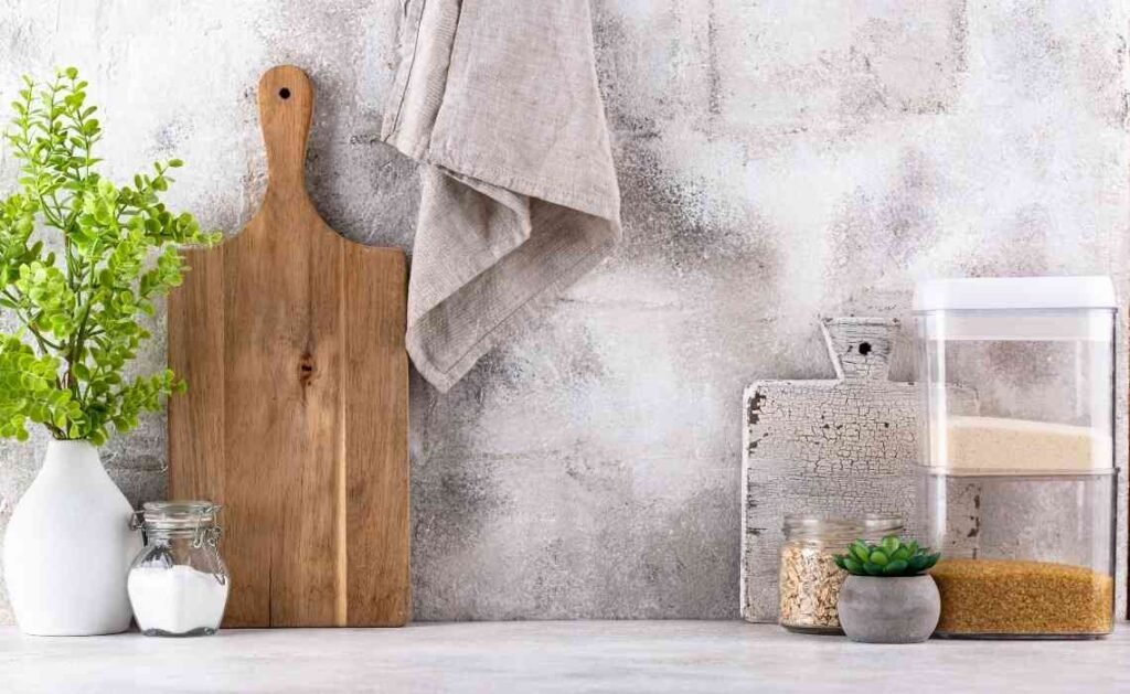 cutting board and other items to display on counter top for kitchen decor cutting board and other items to display on counter top for kitchen decor