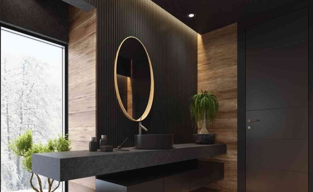 dark bathroom design