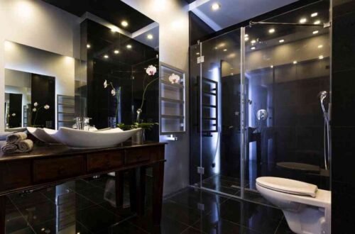 elegant bathroom interior design concept