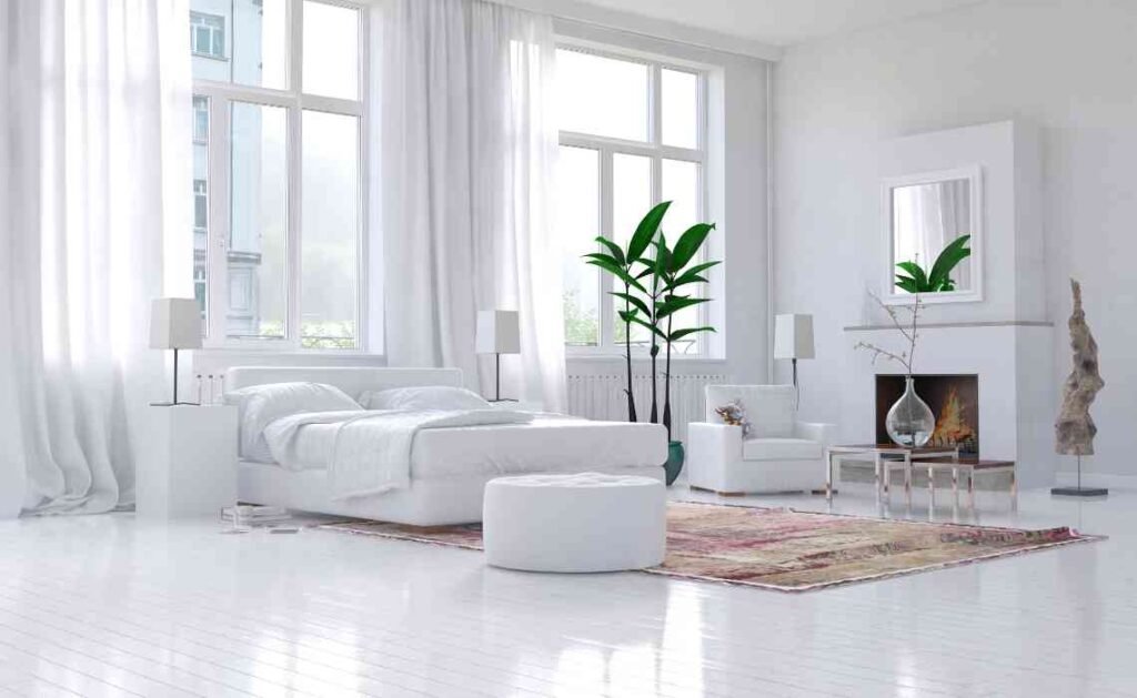 full white bedroom interior decor