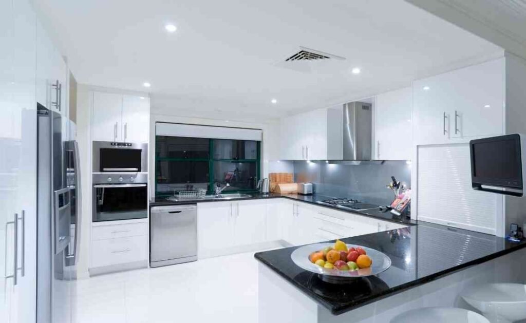 glossy shiny finish for kitchen decor