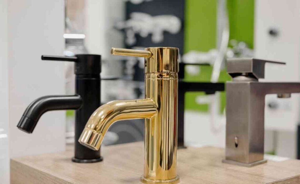 metallic finish for taps