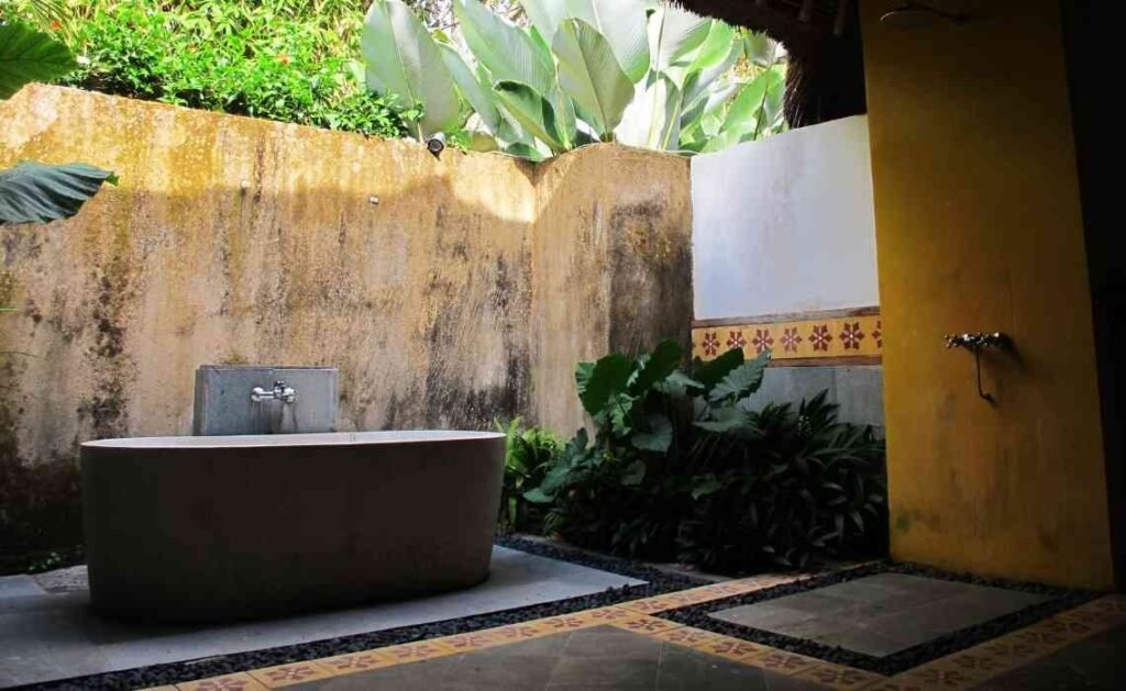 open bathroom nature interior decor