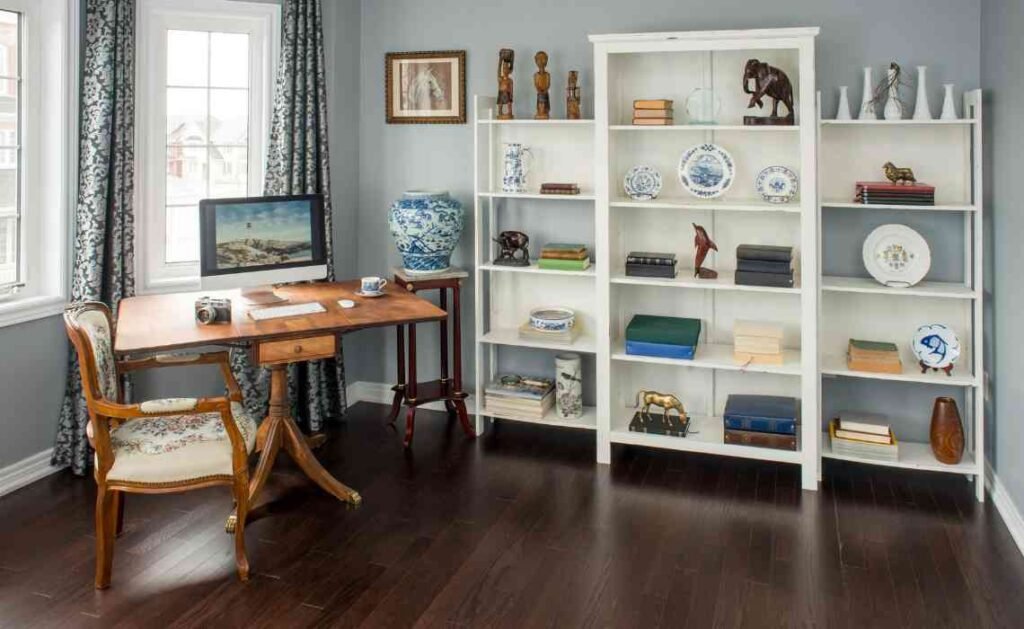 study space within bedroom interior decor