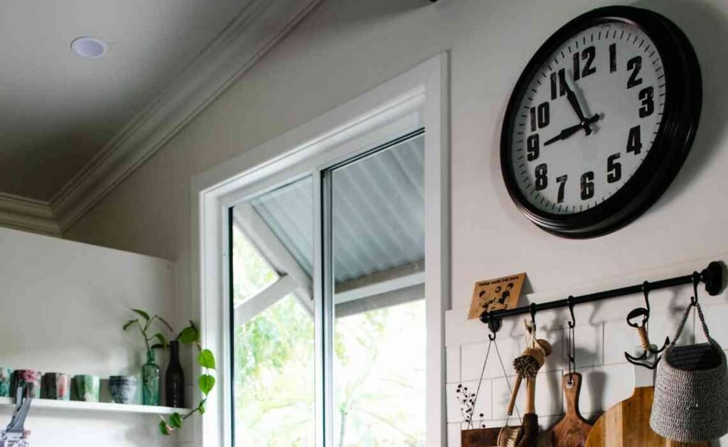 wall clock to enhance kitchen decor