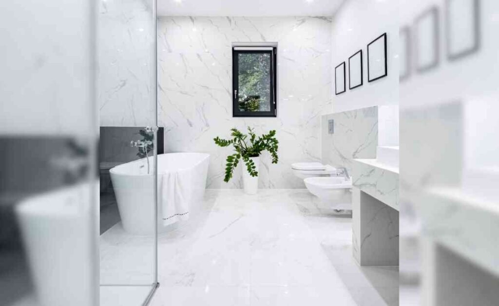 white large bathroom design