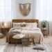 rustic bedroom design with wooden texture interior decor