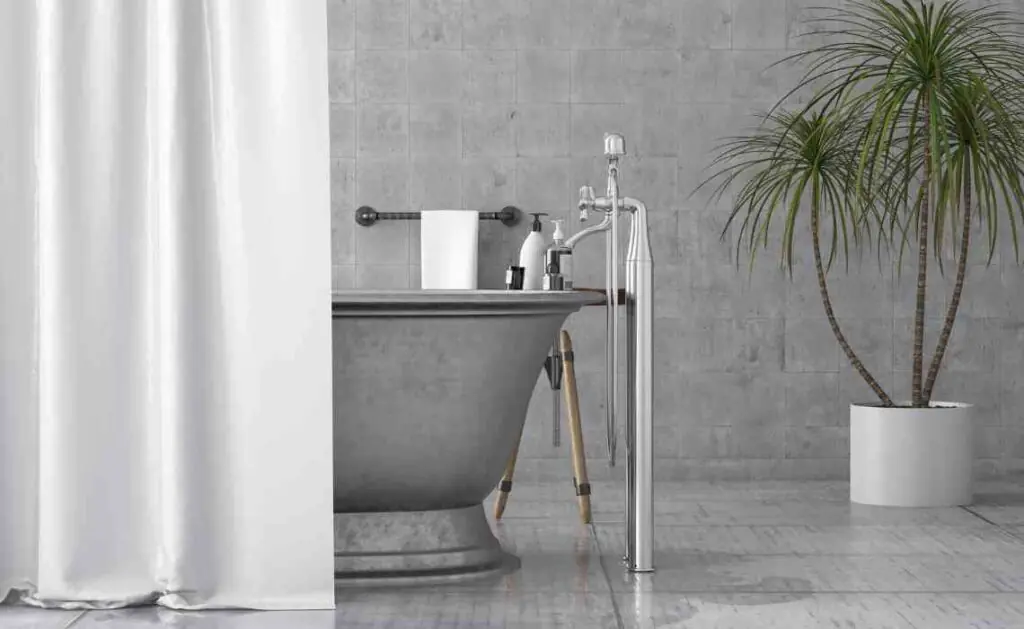 white shower curtains for your bathroom decor